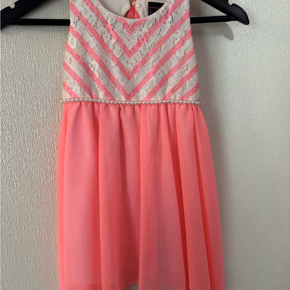 Pink and White Kids Dress